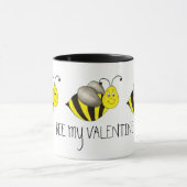 Bijen Mijn Valentijn Bumblebee Valentijnsdag Mok (Midden)
