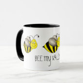 Bijen Mijn Valentijn Bumblebee Valentijnsdag Mok (Voorkant links)