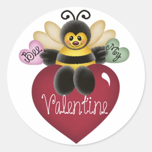 Bijen Mijn Valentijn Honey Bee Stickers (Voorkant)