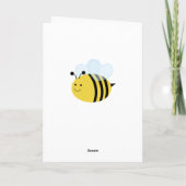 Bijen mijn Valentijn, staafbijen, groene strepen Feestdagen Kaart (Achterkant)