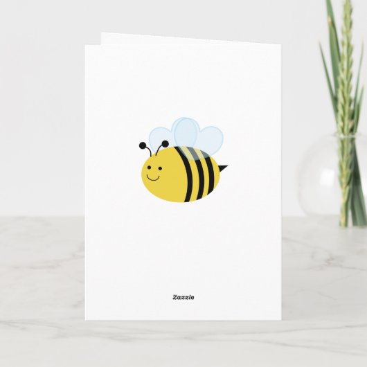 Bijen mijn Valentijn, staafbijen, groene strepen Feestdagen Kaart (Achterkant)