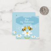 Bijen mijn Valentijn - Valentijn van de Cute bee Notitiekaartje (Voorkant / Achterkant in situ)