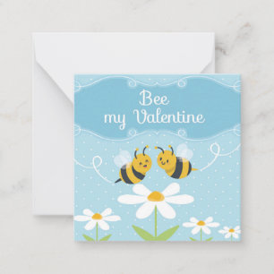 Bijen mijn Valentijn - Valentijn van de Cute bee Notitiekaartje