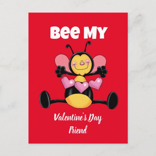 Bijen mijn Valentijnsdag vriend briefkaart (Voorkant)