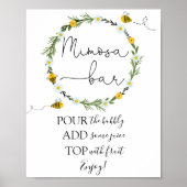 Bijen Mimosa Bar Bord Poster (Voorkant)