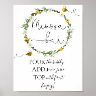 Bijen Mimosa Bar Bord Poster