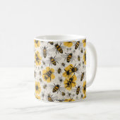 Bijen Mok: Charming Bee Design Koffiemok (Voorkant rechts)