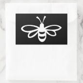 Bijen (monochroom) rechthoekige sticker (Tas)