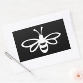 Bijen (monochroom) rechthoekige sticker (Envelop)