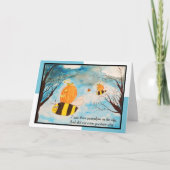 Bijen 'n Jack O Lanterns Halloweenkaart Kaart (Voorkant)