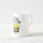 Bijen - nooit opgeven porselein kop (Voorkant rechts)