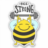 Bijen - nooit opgeven sticker (Voorkant)