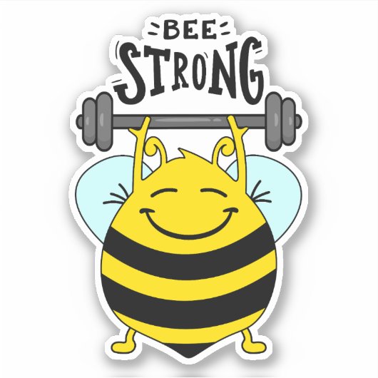 Bijen - nooit opgeven sticker (Voorkant)