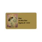  bijen nr. 4 Dandelion Waterverf Art. Etiket (Voorkant)