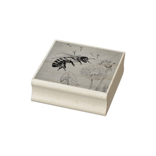  bijen nr. 4 Dandelion Waterverf Art. Rubberstempel (Stempel)