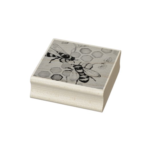  bijen nr. 5 Honeycomb Waterverf art. Rubberstempel (Stempel)