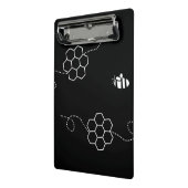 Bijen oorzaak minimalistische bij & honingraat zwa mini klembord (Angled2)