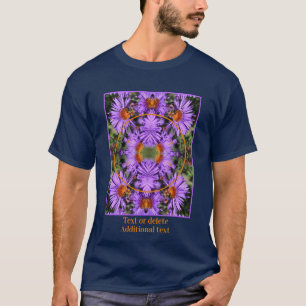 Bijen op Aster Flower Lijst Creëer Uw eigen foto T-shirt