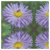 Bijen op Aster Flowers Natuur Pattern Stof (Close Up)