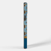  bijen op blauw Damasje met handschrift Case-Mate iPhone Case (Achterkant / Rechts)