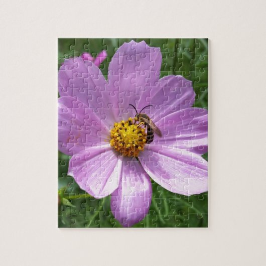 bijen op bloem legpuzzel (Verticaal)