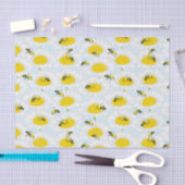 Bijen op bloementissuepapier - blauwe achtergrond tissuepapier (Craft)