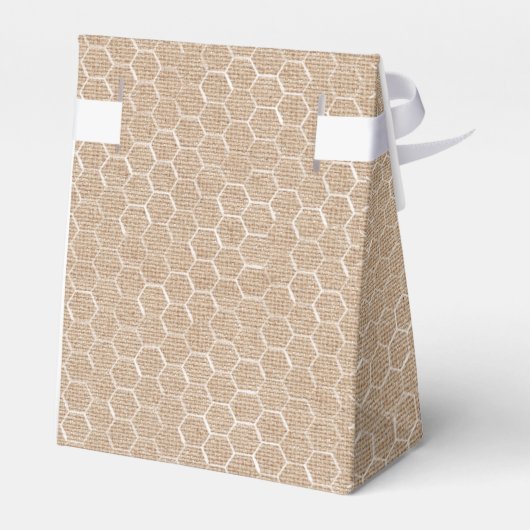  Bijen op Burlap Honingraat Bedankdoosjes (Achterkant)