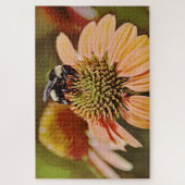 Bijen op Coneflower Wild Flower Giant Puzzel (Verticaal)