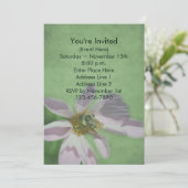 Bijen op Cosmos Flower Natuur Party Kaart (Staand voorkant)