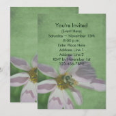 Bijen op Cosmos Flower Natuur Party Kaart (Voorkant / Achterkant)