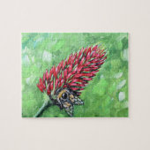 Bijen op Crimson Clover Schilderen Legpuzzel (Horizontaal)