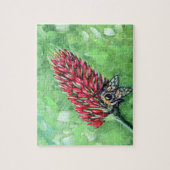 Bijen op Crimson Clover Schilderen Legpuzzel (Verticaal)