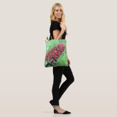 Bijen op Crimson Clover Schilderen Tote Bag (Op model)