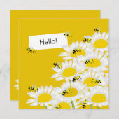 Bijen op de Kaart Ventilator - Gele achtergrond (Voorkant / Achterkant)