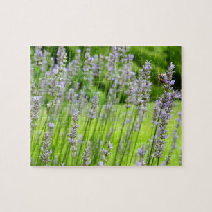 Bijen op de Lavender Summer Floral Legpuzzel