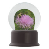 Bijen op de Thistle Flower Sneeuwbol (Voorkant)