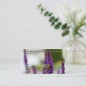 Bijen op de trapsgewijze lavendeventiel visitekaartje (Staand voorkant)