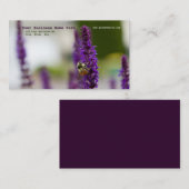 Bijen op de trapsgewijze lavendeventiel visitekaartje (Voorkant / Achterkant)