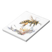 Bijen op een bloem notitieblok (Linkerzijde)