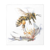 Bijen op een bloem notitieblok (Voorkant)