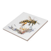 Bijen op een bloem tegeltje (Zijkant)