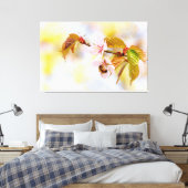 Bijen op een Cherry Flower Canvas Afdruk (Insitu (Slaapkamer))