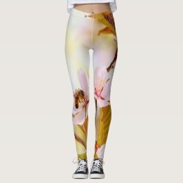 Bijen op een Cherry Flower Leggings