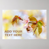 Bijen op een Cherry Flower Poster (Voorkant)