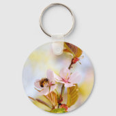 Bijen op een Cherry Flower Sleutelhanger (Voorkant)