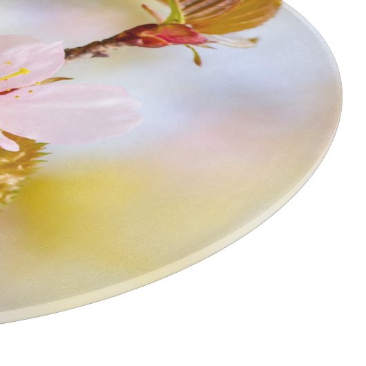 Bijen op een Cherry Flower Snijplank (Hoek)