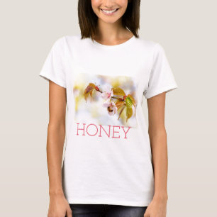 Bijen op een Cherry Flower T-shirt
