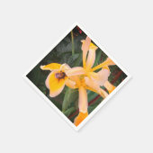 Bijen op een gele bloem servet (Hoek)