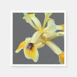 Bijen op een gele bloem servet