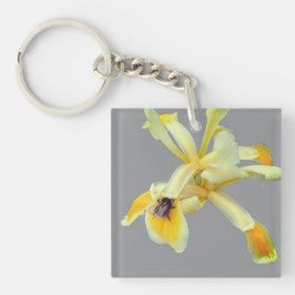 Bijen op een gele bloem sleutelhanger